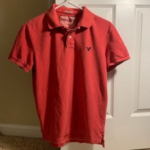 Red American Eagle men’s short sleeve polo